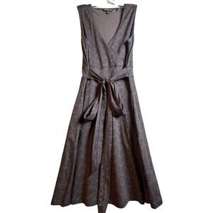 Toad&Co Gray Sleeveless Wrap Dress